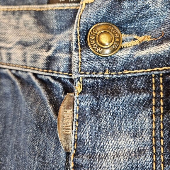 Antony Morato Mens 38x34 Distressed Slim Fit Jeans Italian Blue Denim Casual - Picture 12 of 16